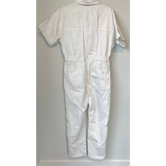 Free People We The Free Marci Jumpsuit Size Large Optic White Cotton Denim - Picture 10 of 15